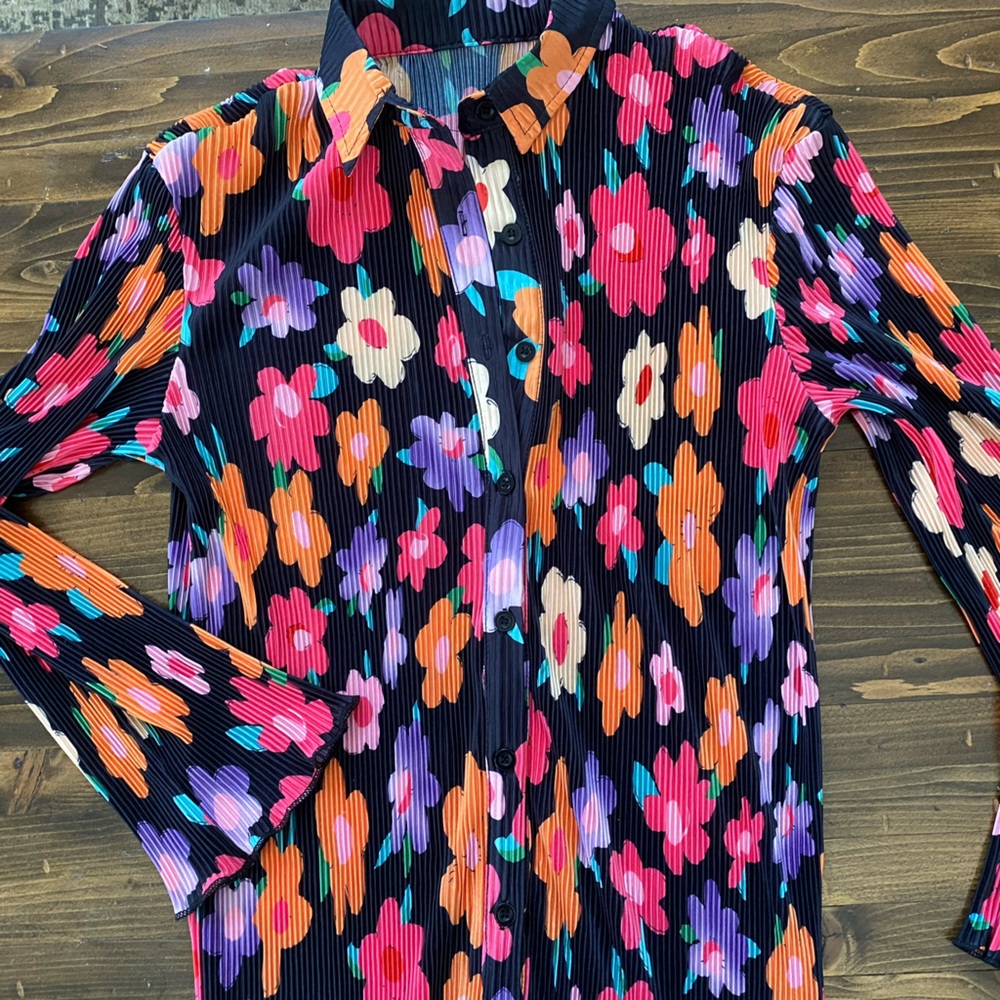 Women's button up Flower Dress